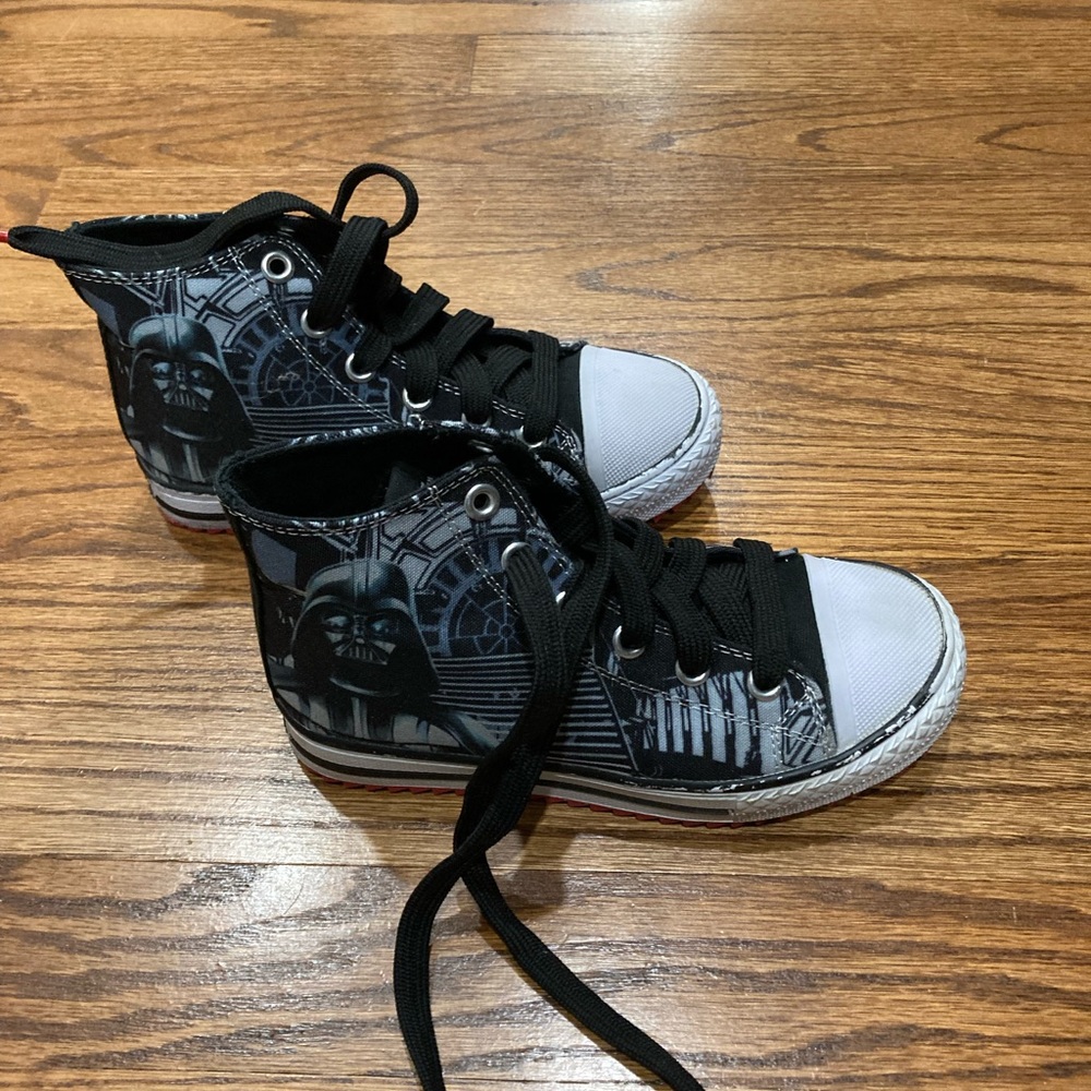 Skechers Kids Black and White Star Wars High-Top Sneakers